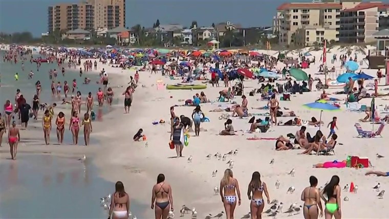 חוף בפלורידה במהלך מגיפת קורונה ( NBC)